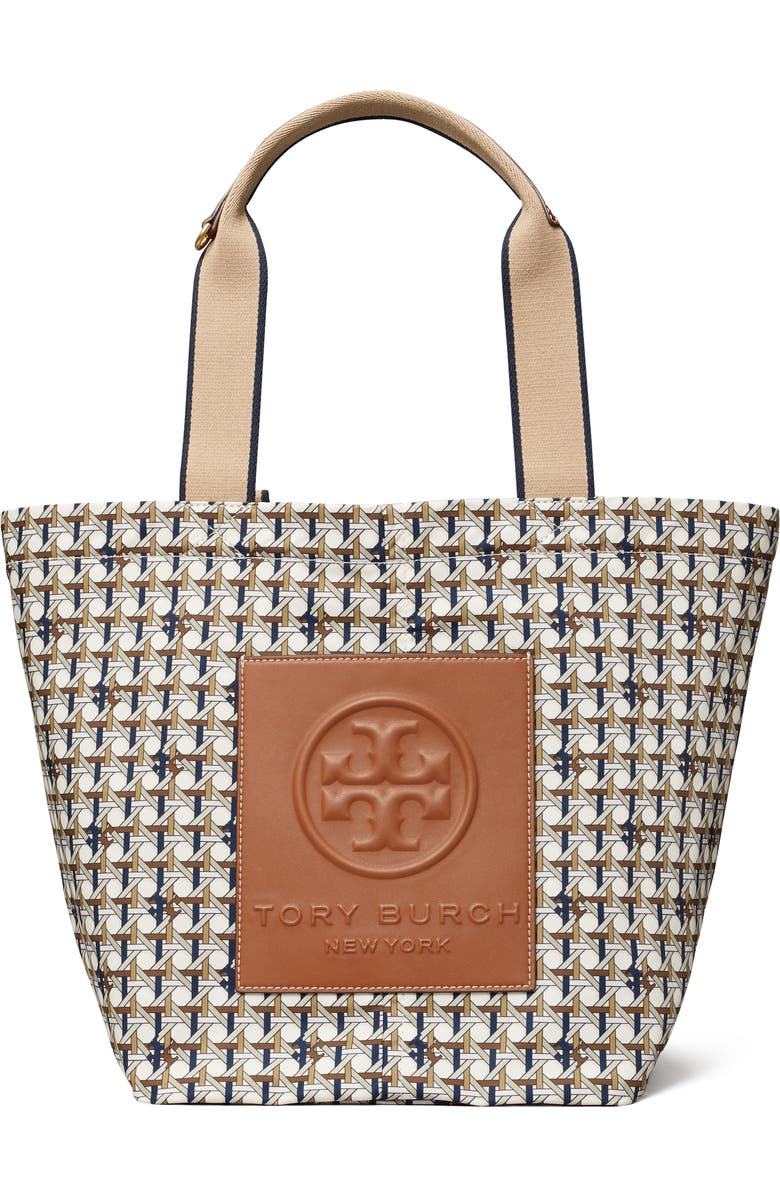Tory Burch Small Basketweave Nylon Tote, Main, color,