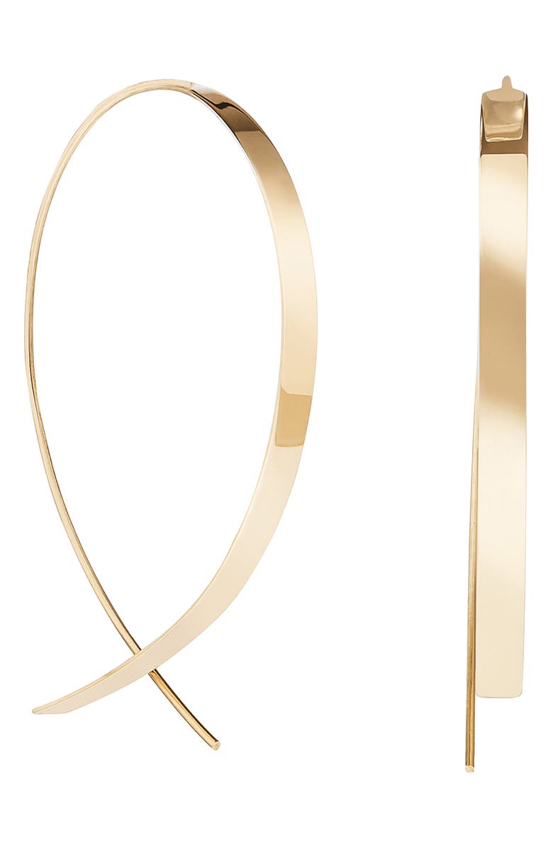 LANA 14K Gold 37mm Upside Down Hoops, Alternate, color, 