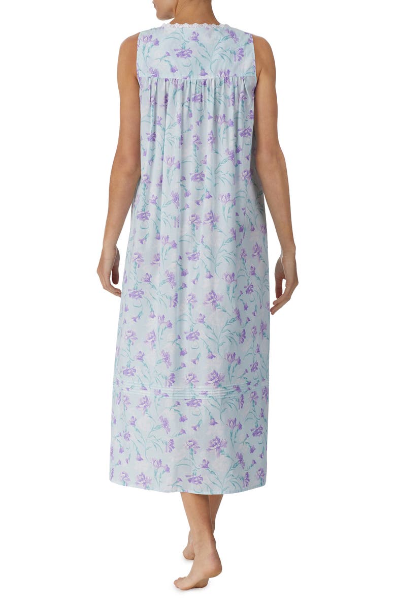 Eileen West Sleeveless Eyelet Trim Cotton Ballet Nightgown, Alternate, color,