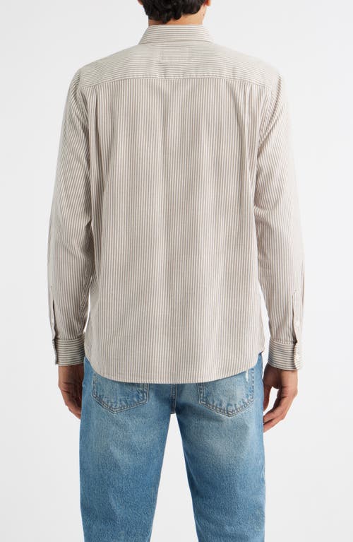 Rails Vance Stripe Cotton Blend Button-down Shirt In Neutral