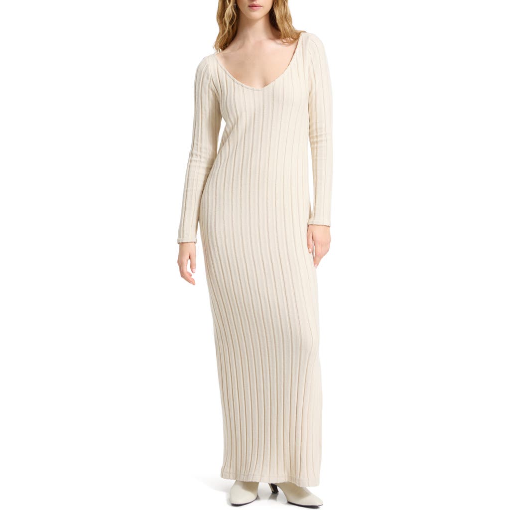 Marcella Penelope Long Sleeve Sweater Dress In Neutral