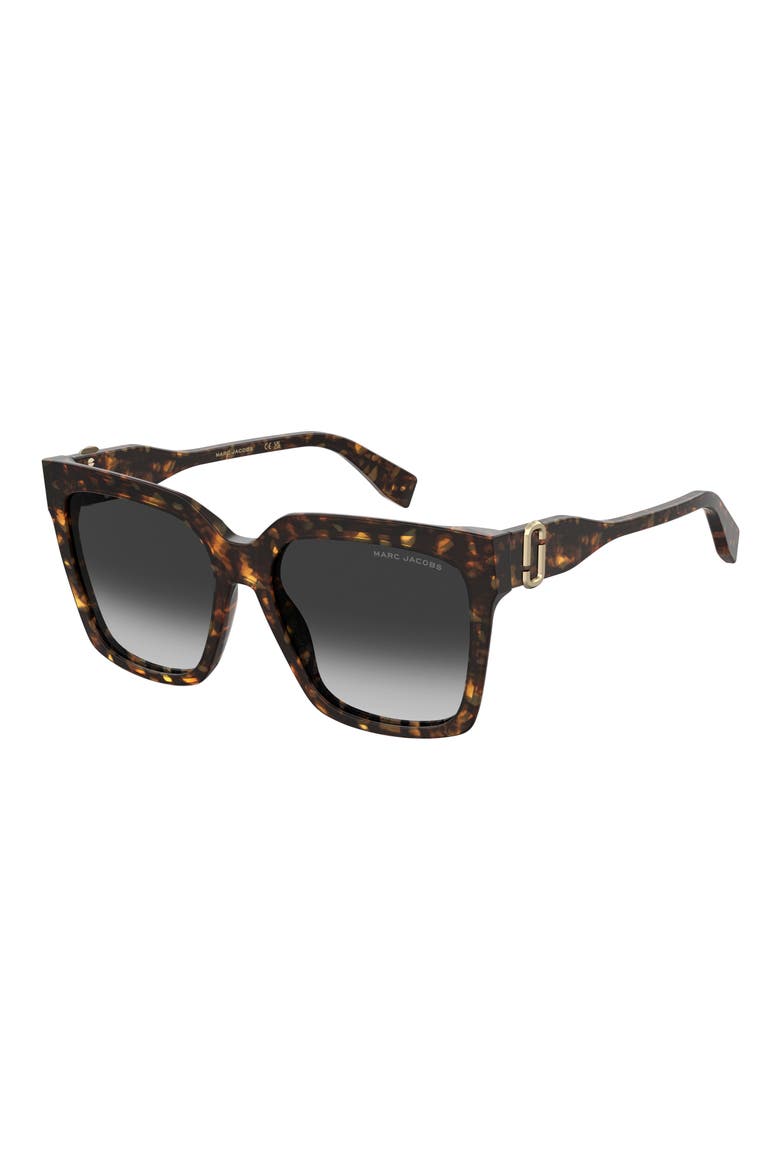 57mm Polarized Gradient Square Sunglasses, Alternate, color, HAVANA/ BROWN