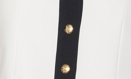 Alexia Admor Emery Collared Button-up Shirt In Ivory