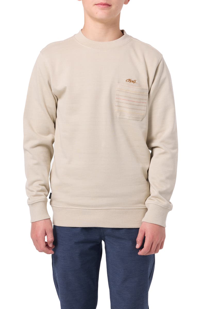 O'Neill Kids' Bavaro Pocket Sweatshirt, Main, color, Light Khaki