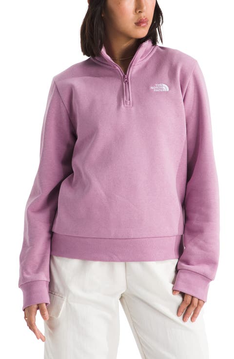 Evolution Simple Dome Cotton Blend Quarter Zip Sweatshirt