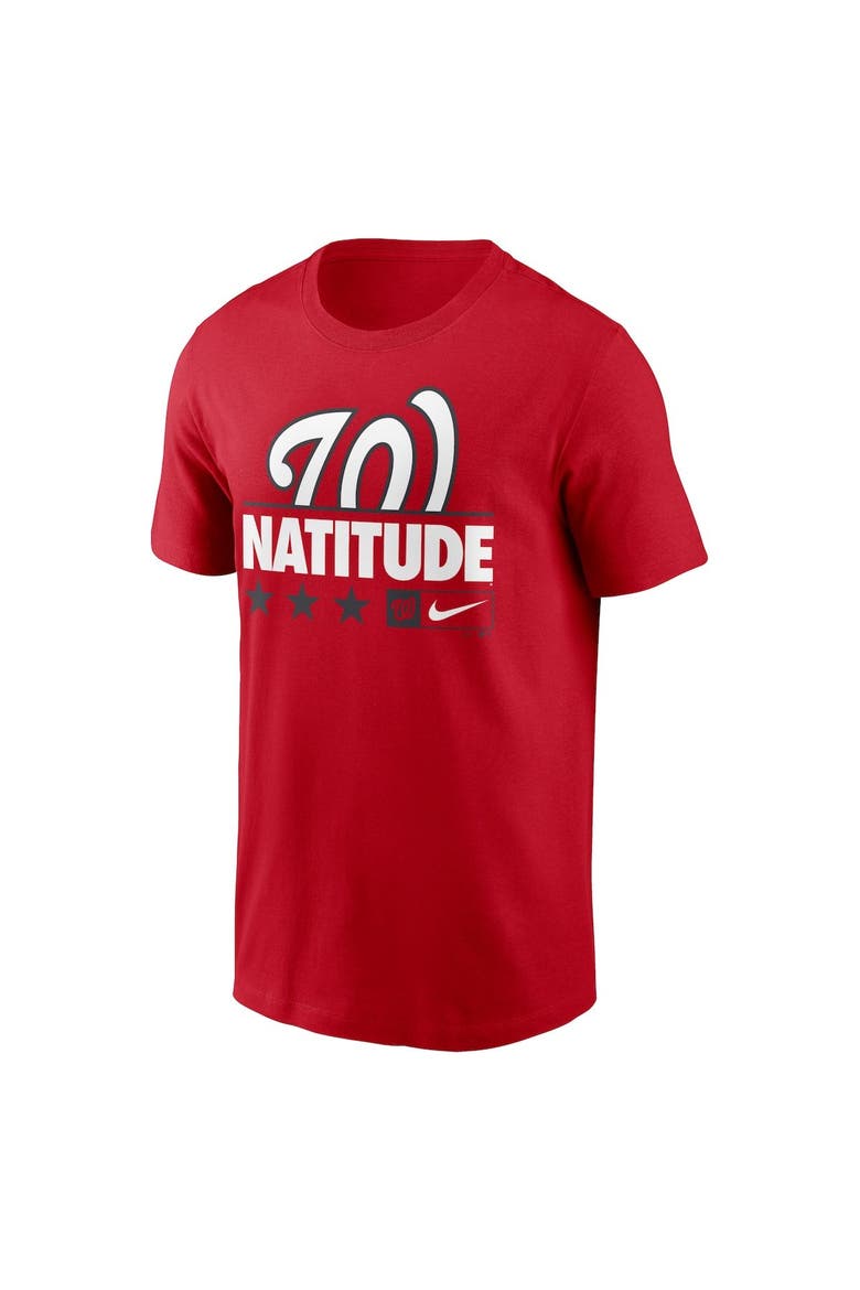 Men's Nike Red Washington Nationals Natitude Local Team T-Shirt, Alternate, color, Red