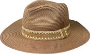 Nicole Miller Stitch Band Straw Panama Hat