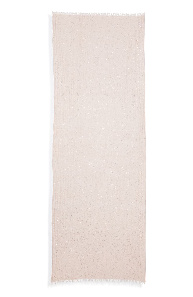 Brunello Cucinelli Paillette Cashmere & Silk Blend Scarf, Main, color, 