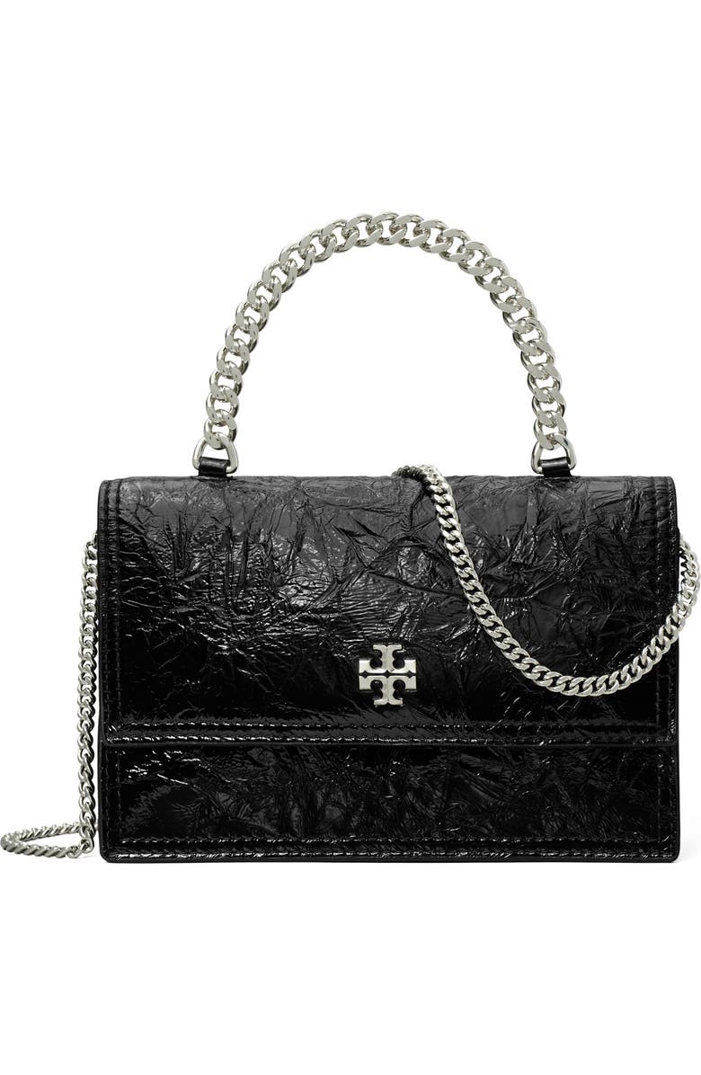 Tory Burch Mini Kira Deconstructed Leather Top Handle Bag, Main, color,