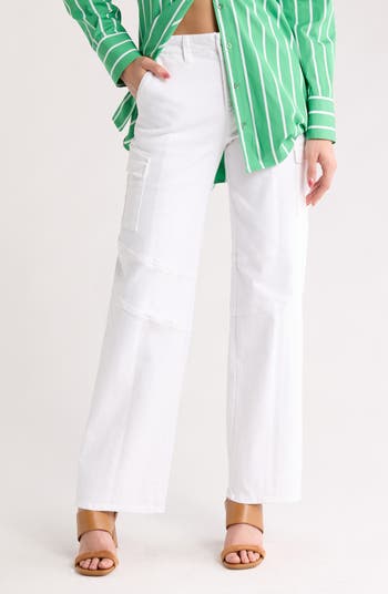 Brooklyn High Waist Wide Leg Utility Jeans