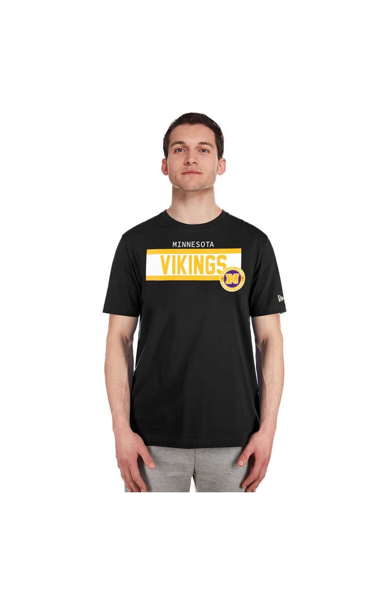 New Era Men's New Era  Black Minnesota Vikings 3rd Down High Density Print T-Shirt, Alternate, color, Black