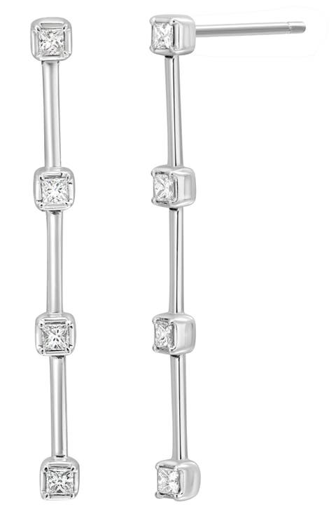 Aviva Diamond Station Linear Drop Earrings (Nordstrom Exclusive)