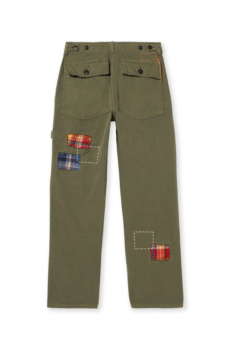Fortela Herringbone Fatigue Trousers, Alternate, color, Green
