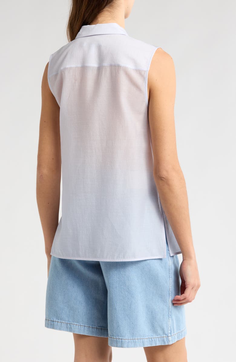 Derek Lam 10 Crosby Jane Pintuck Sleeveless Shirt, Alternate, color, Periwinkle