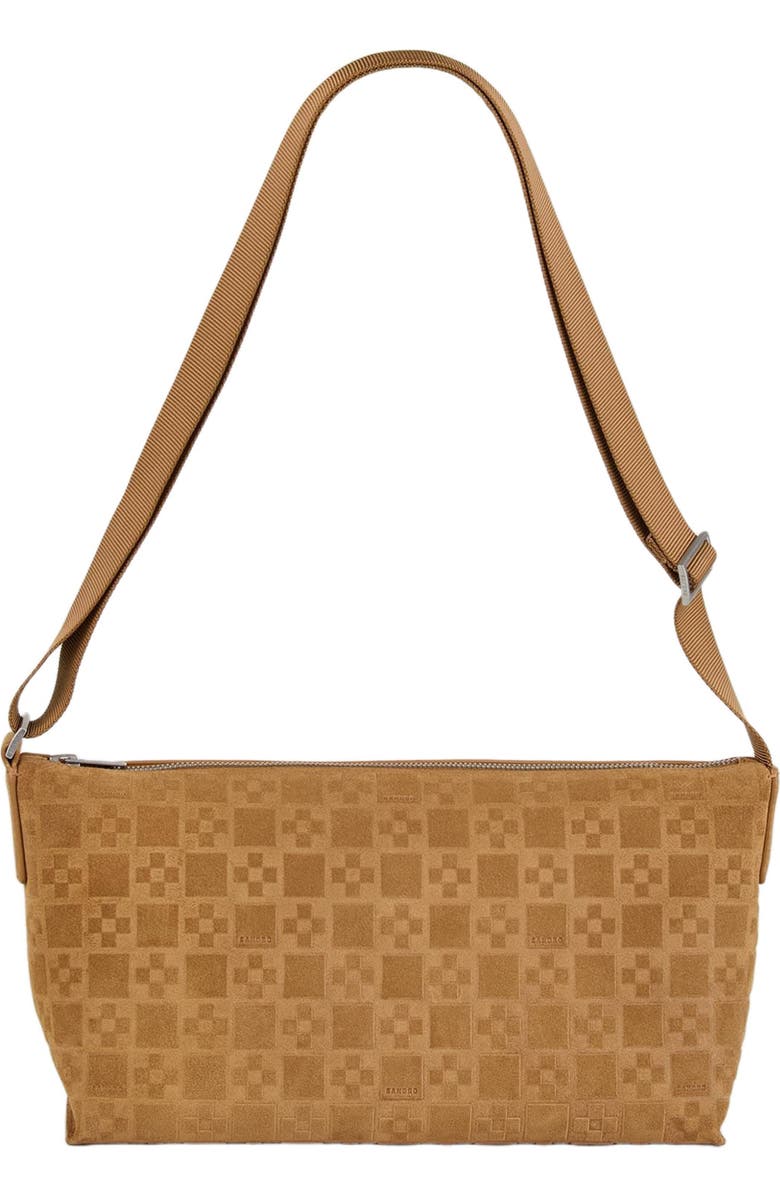 SANDRO Square cross shoulder bag, Alternate, color, Camel