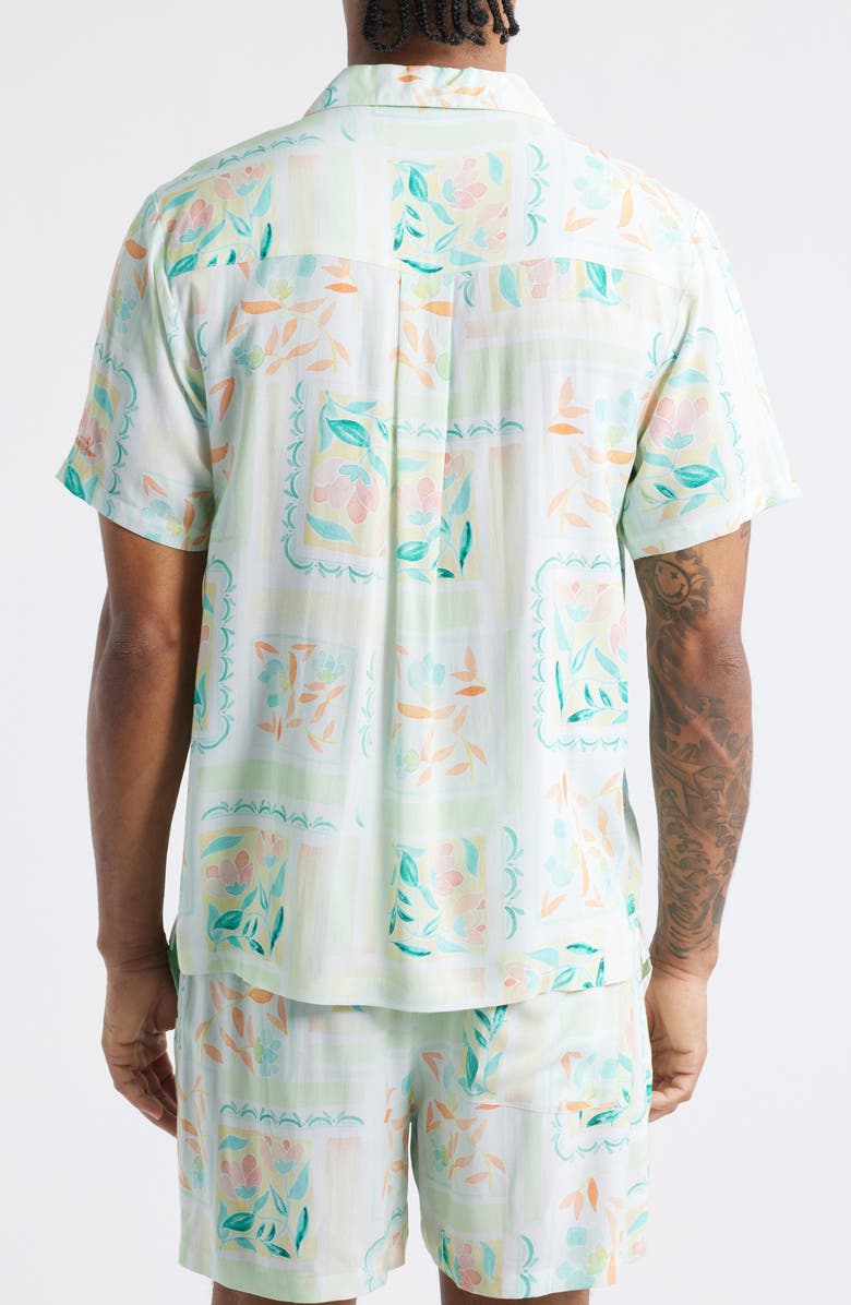 Native Youth Byron Print Camp Shirt, Alternate, color, Off White