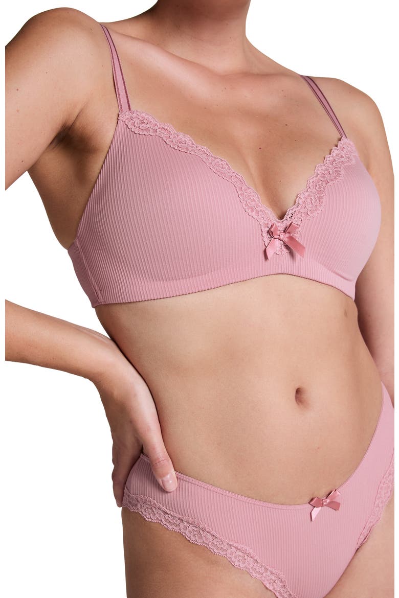 Lola Padded Non-Wired Bra, Alternate, color, Lilas