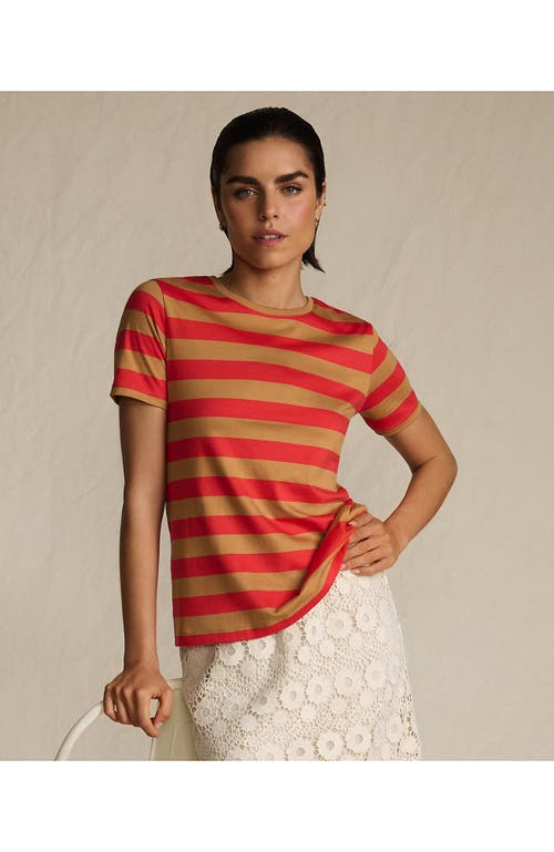 Lands' End Relaxed Supima Cotton Crew Neck T-shirt In Brown