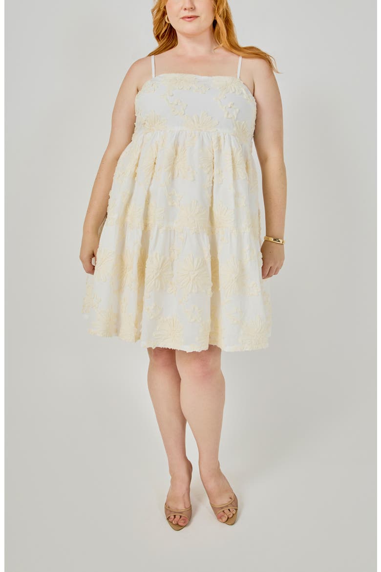 Floral Embroidered Minidress, Alternate, color, IVORY