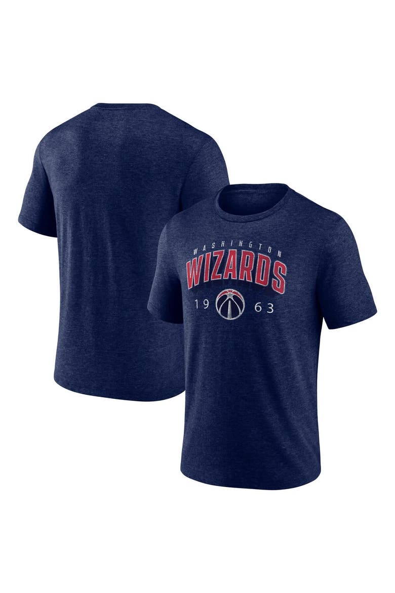 Men's  Navy Washington Wizards Backboard Tri-Blend T-Shirt, Main, color, Navy