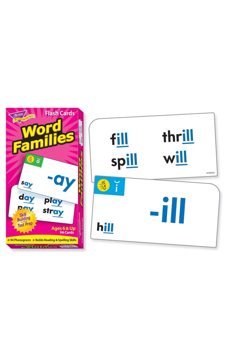 Word Families Skill Drill Flash Cards, Alternate, color, Multicolored