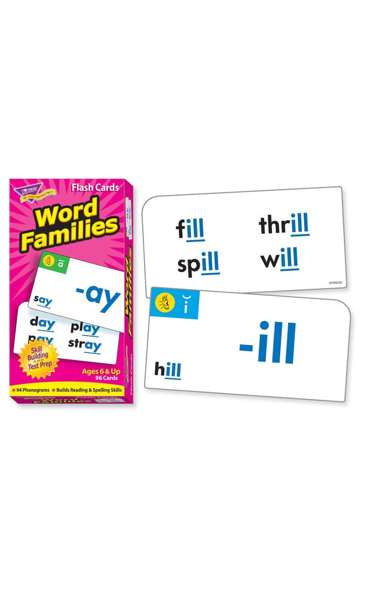 TREND Enterprises Word Families Skill Drill Flash Cards, Alternate, color, Multicolored