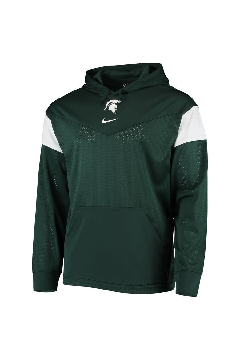 Men's Nike Green Michigan State Spartans Sideline Jersey Pullover Hoodie, Alternate, color, Green