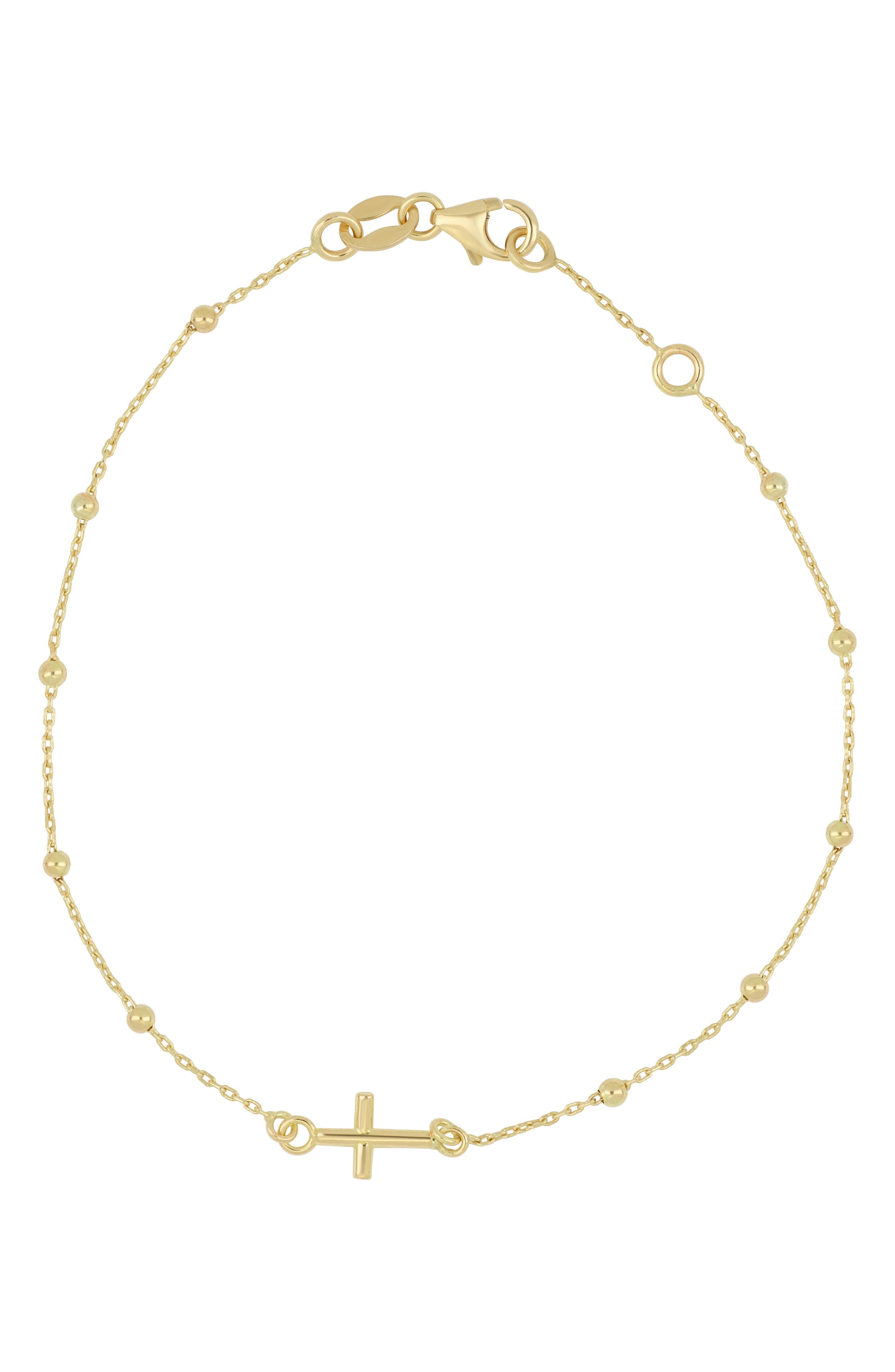 Bony Levy 14K Gold Cross Bracelet