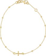 Bony Levy 14K Gold Cross Bracelet