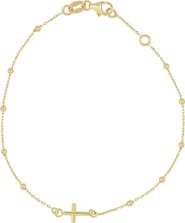 Bony Levy 14K Gold Cross Bracelet