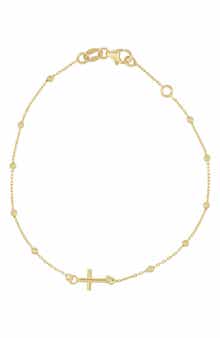 Bony Levy 14K Gold Cross Bracelet
