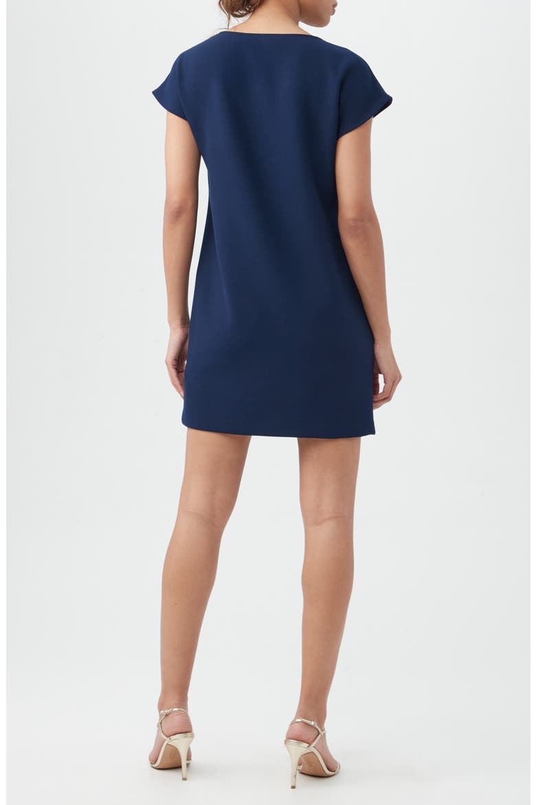 Orlando Cap Sleeve Lace-Up Shift Dress, Alternate, color, INK