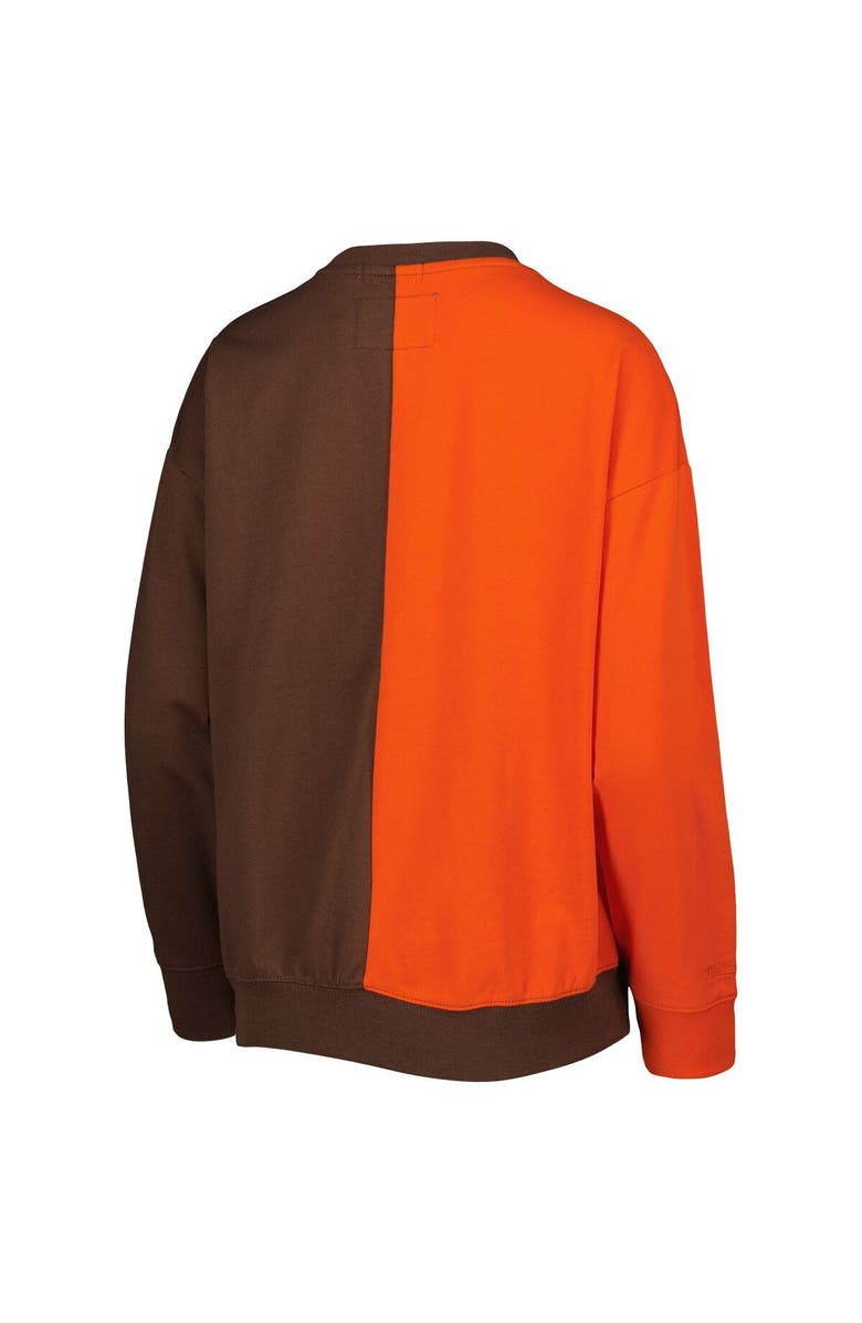 Mitchell & Ness Women's Mitchell & Ness Orange/Brown Cleveland Browns Big Face Pullover Sweatshirt, Alternate, color, Orange