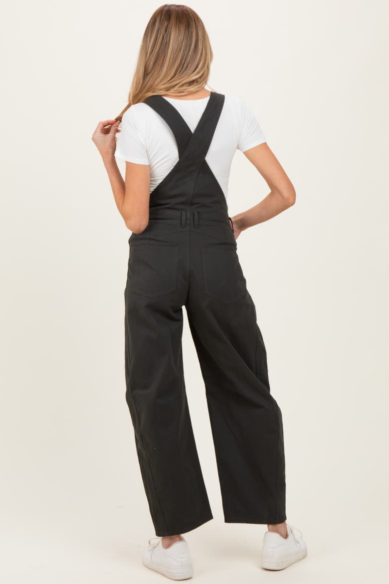 Barrel Leg Overalls, Alternate, color, Charcoal Grey