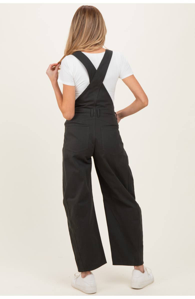 PinkBlush Barrel Leg Overalls, Alternate, color, Charcoal Grey