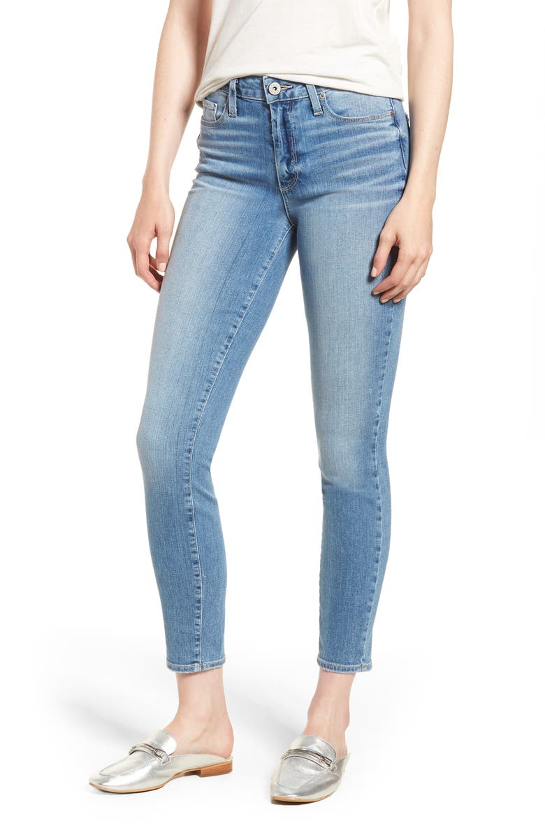 PAIGE Hoxton Distressed Ankle Jeans, Main, color, 