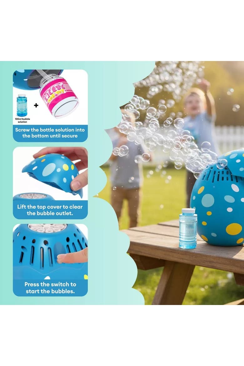 Easter Bunny Egg Bubble Maker Toy, Alternate, color, Blue