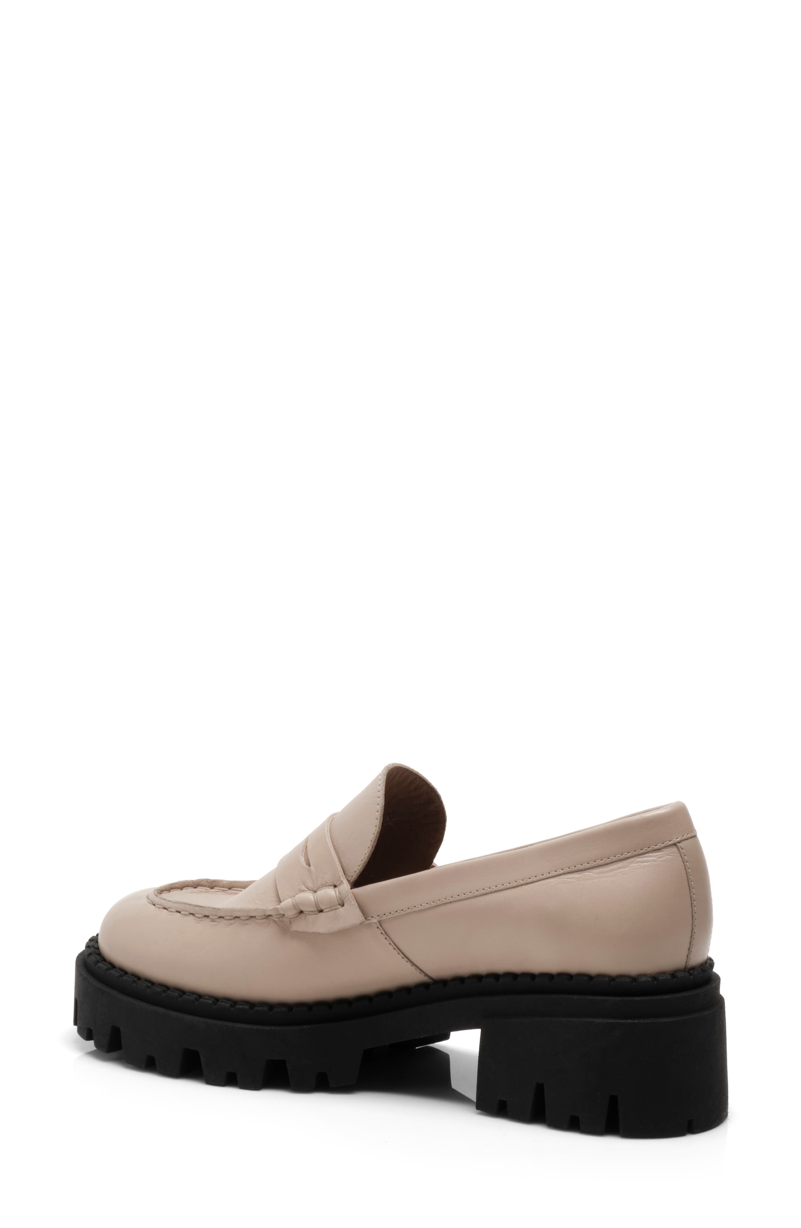 Lyra Lug Sole Loafer, Alternate, color, PEARL SAND