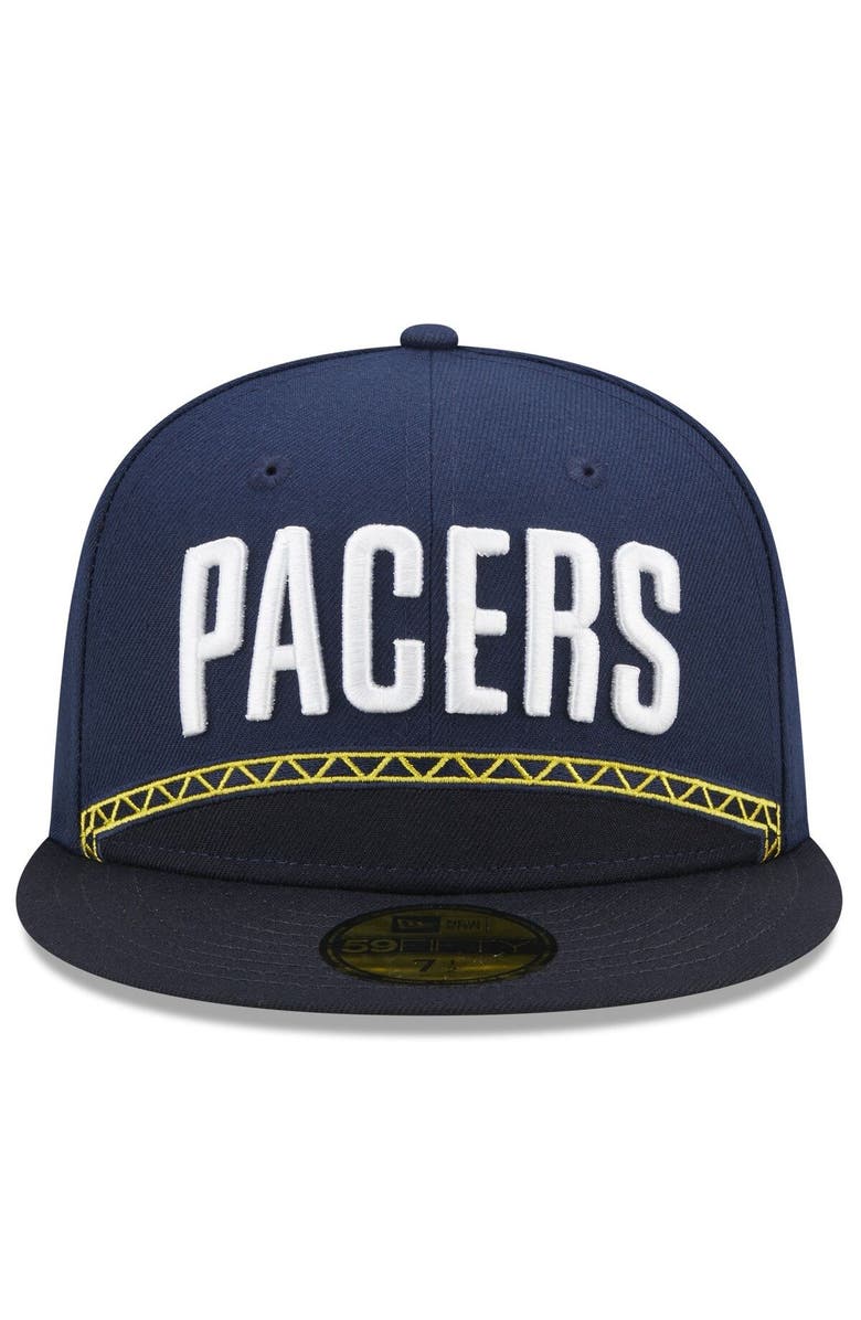 New Era Men's New Era  Navy Indiana Pacers 2022/23 City Edition Official 59FIFTY Fitted Hat, Alternate, color, 