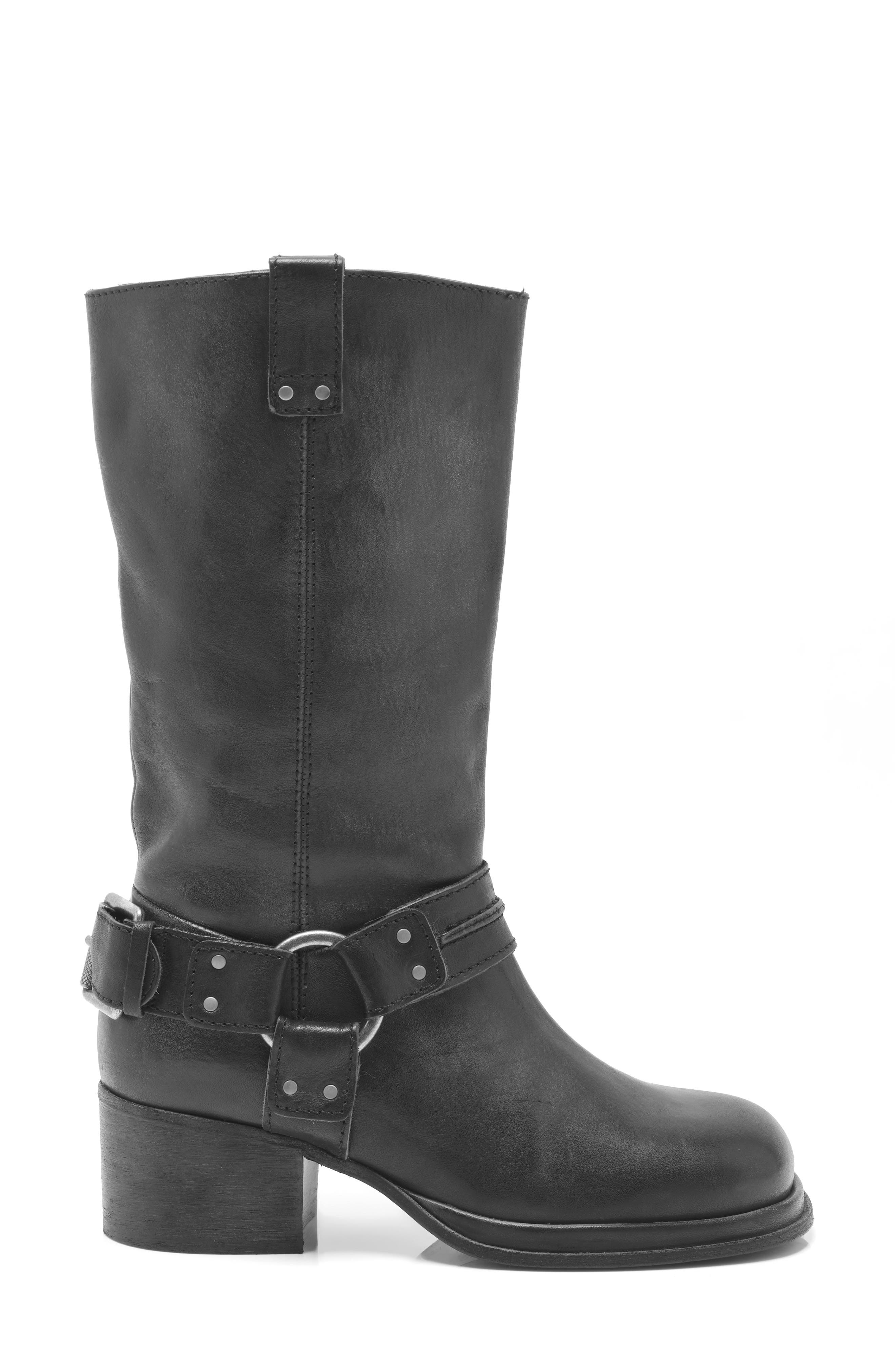 Free People Anok Harness Boot, Alternate, color, Black Distressed Leather