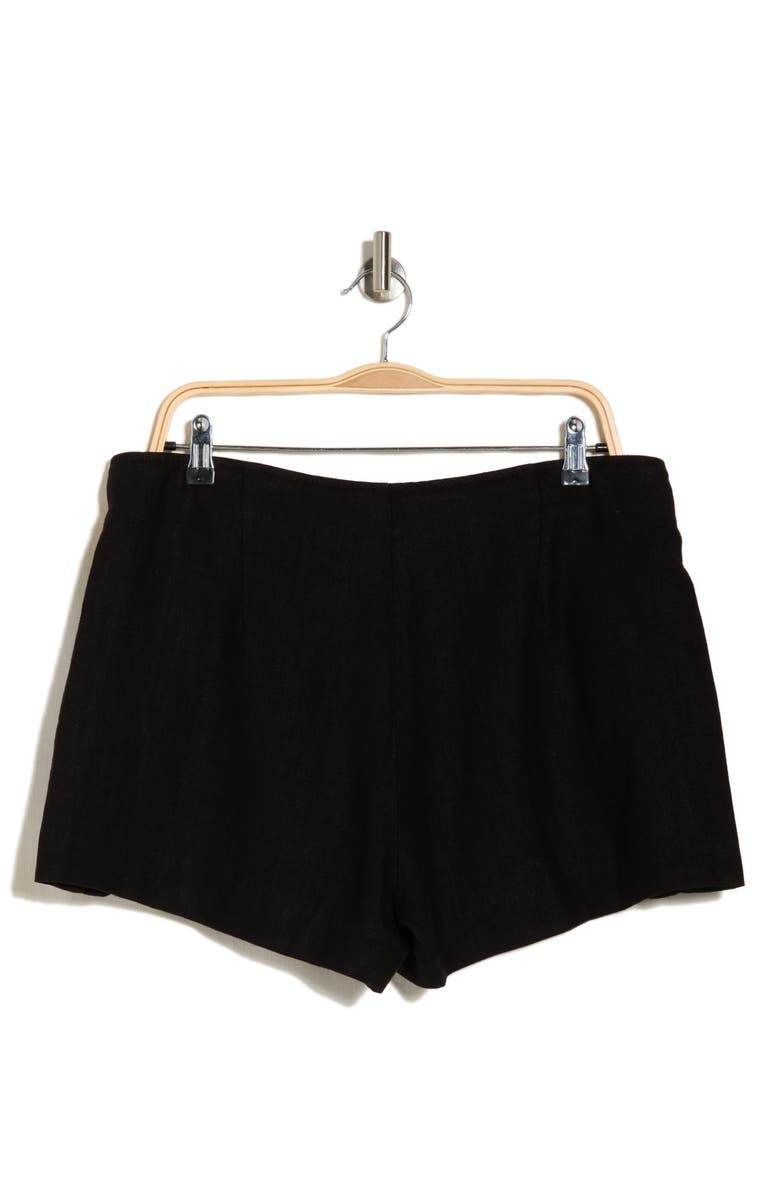 L'AGENCE Jude High Waist Linen Sailor Shorts, Alternate, color,