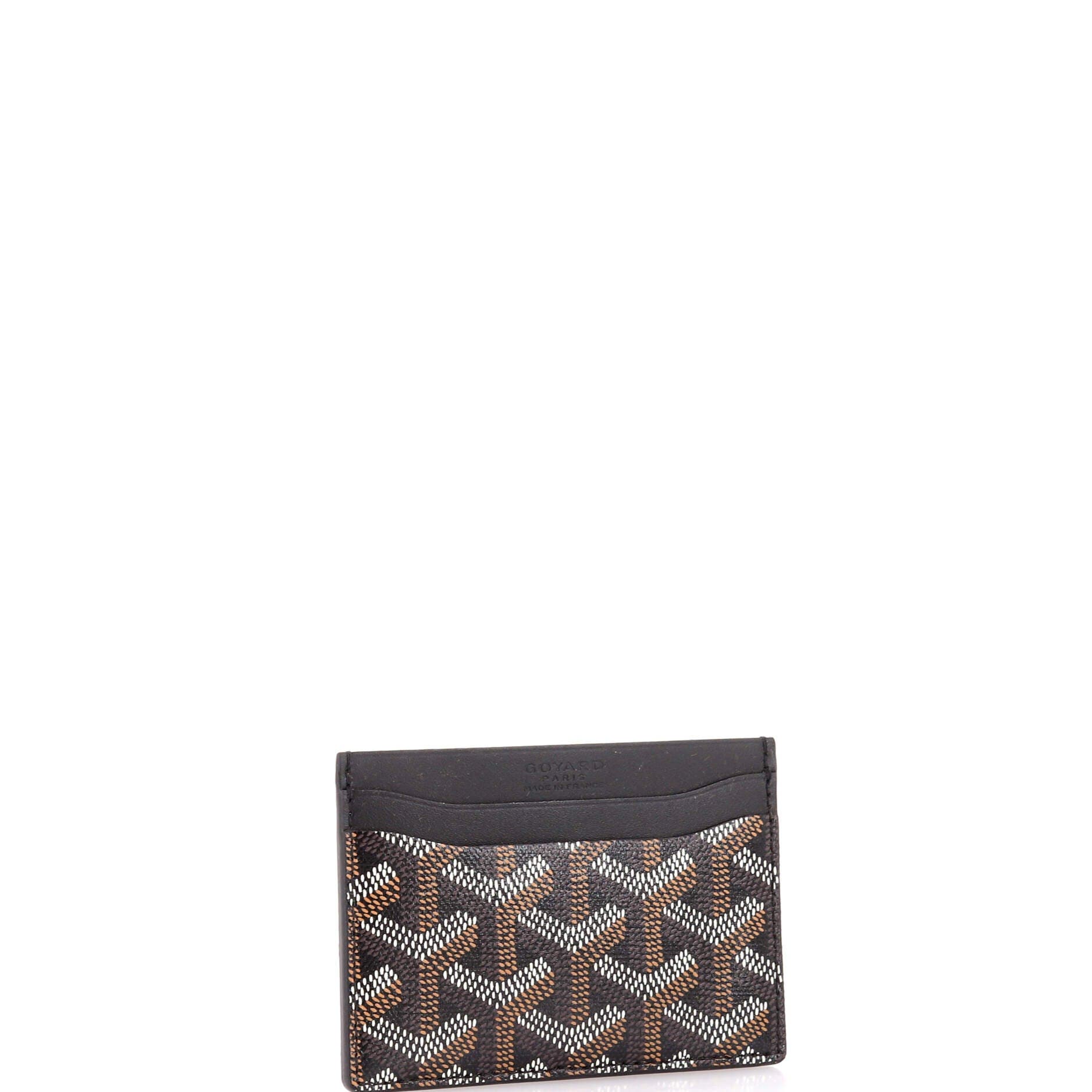 Pre-Owned Goyard Saint Sulpice Card Holder Coated Canvas, Alternate, color, Black