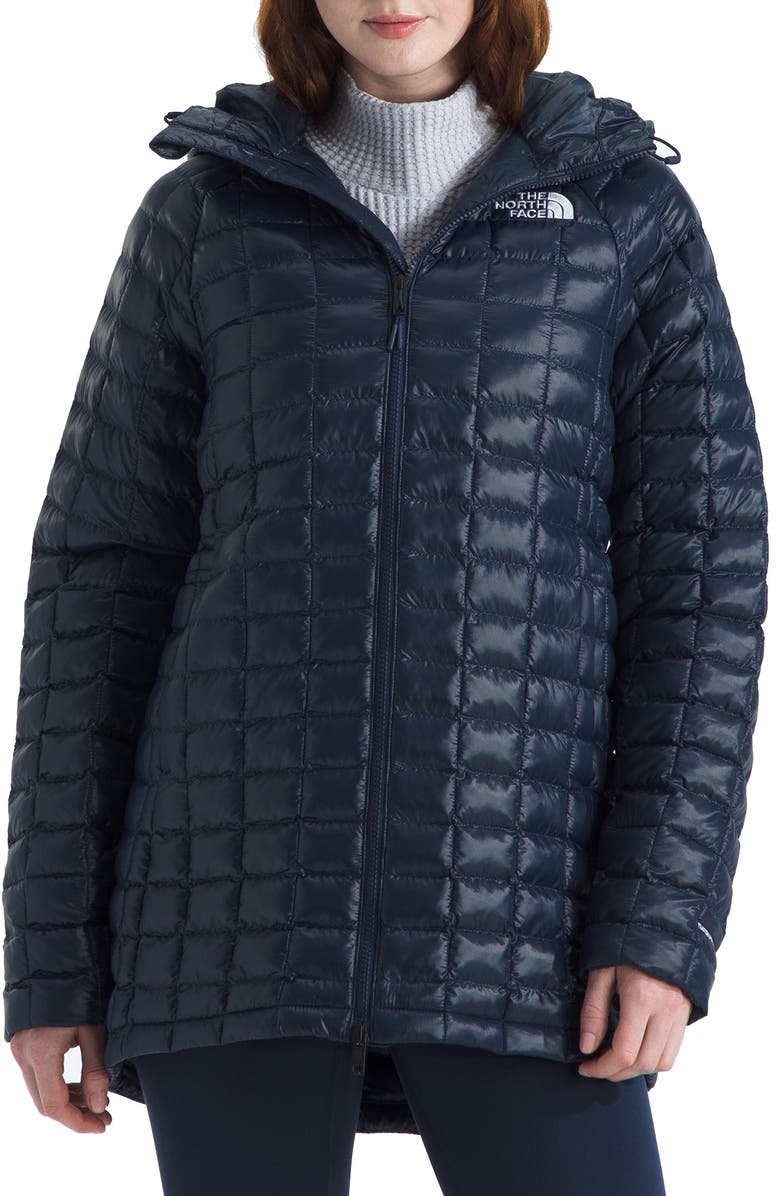 The North Face Thermoball Quilted Hooded Parka, Main, color, Summit Navy