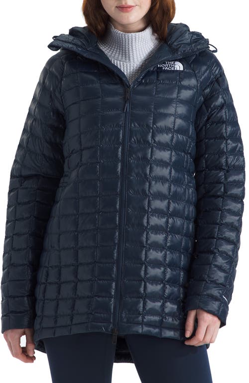 The North Face Thermoball Quilted Hooded Parka In Blue