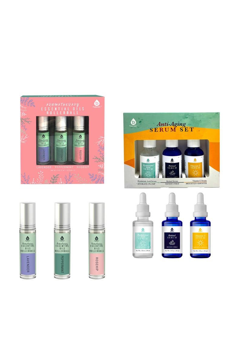PURSONIC Aromatherapy & Anti-Aging Serum Set, Main, color,