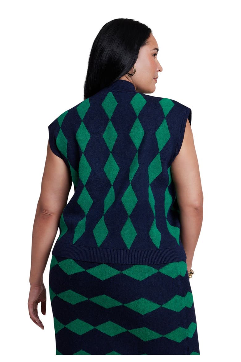 Intarsia Sweater Vest (plus), Alternate, color, COLORBLOCK GEO