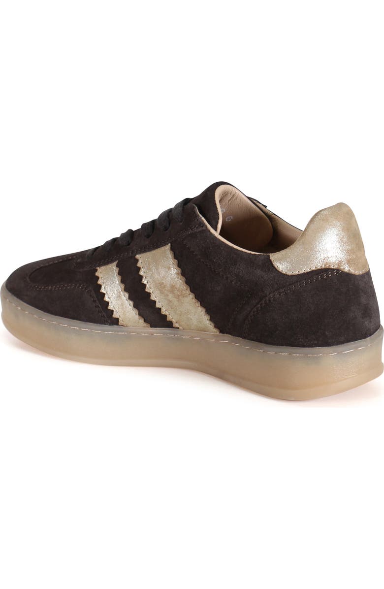 Diba True JON QWILL Lace Up Suede Sneaker, Alternate, color, Dark Brown/Gold