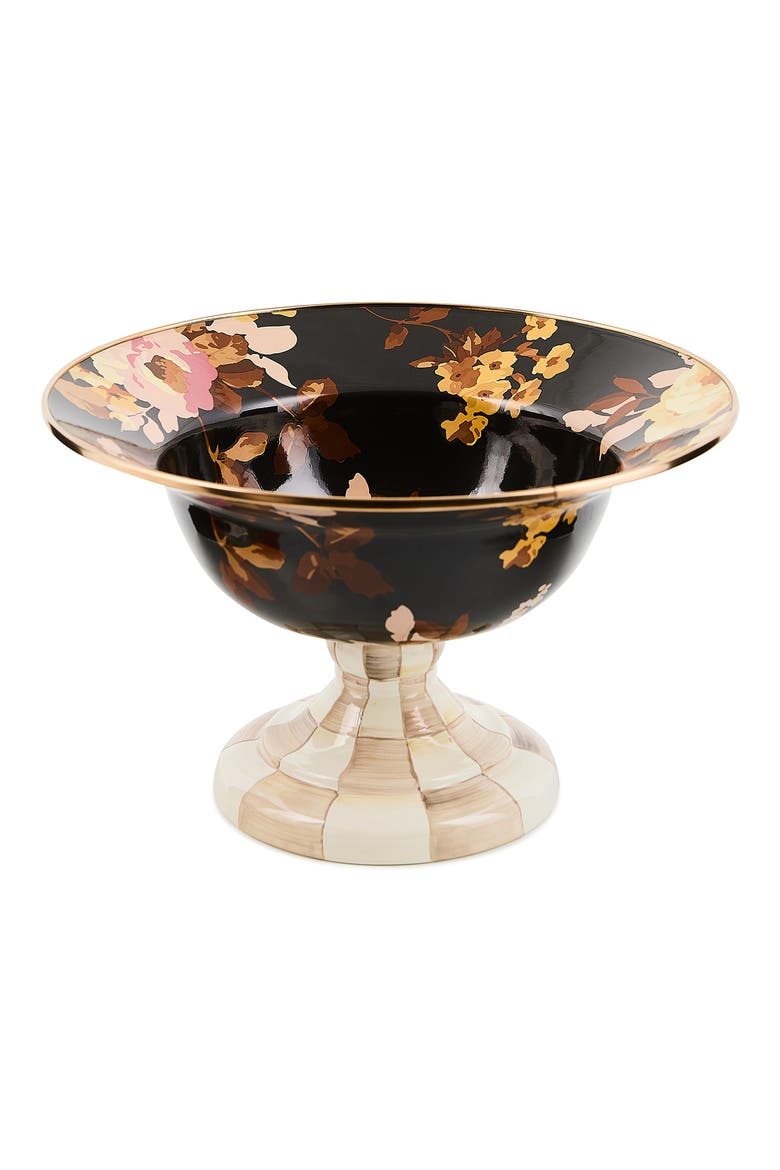 Wild Rose Large Compote Bowl, Main, color, MULTI BLACK