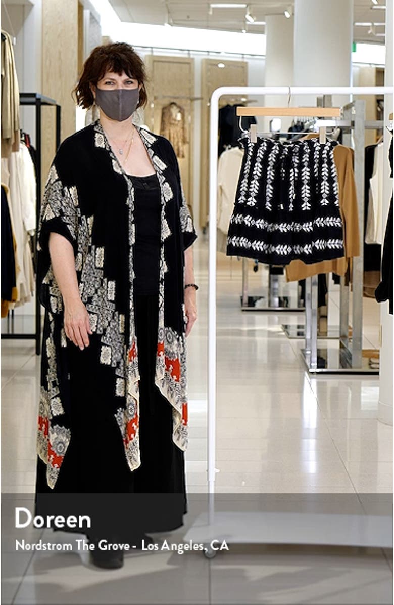 Grecian Embroidered Cotton Cover-Up Skirt, sales video thumbnail