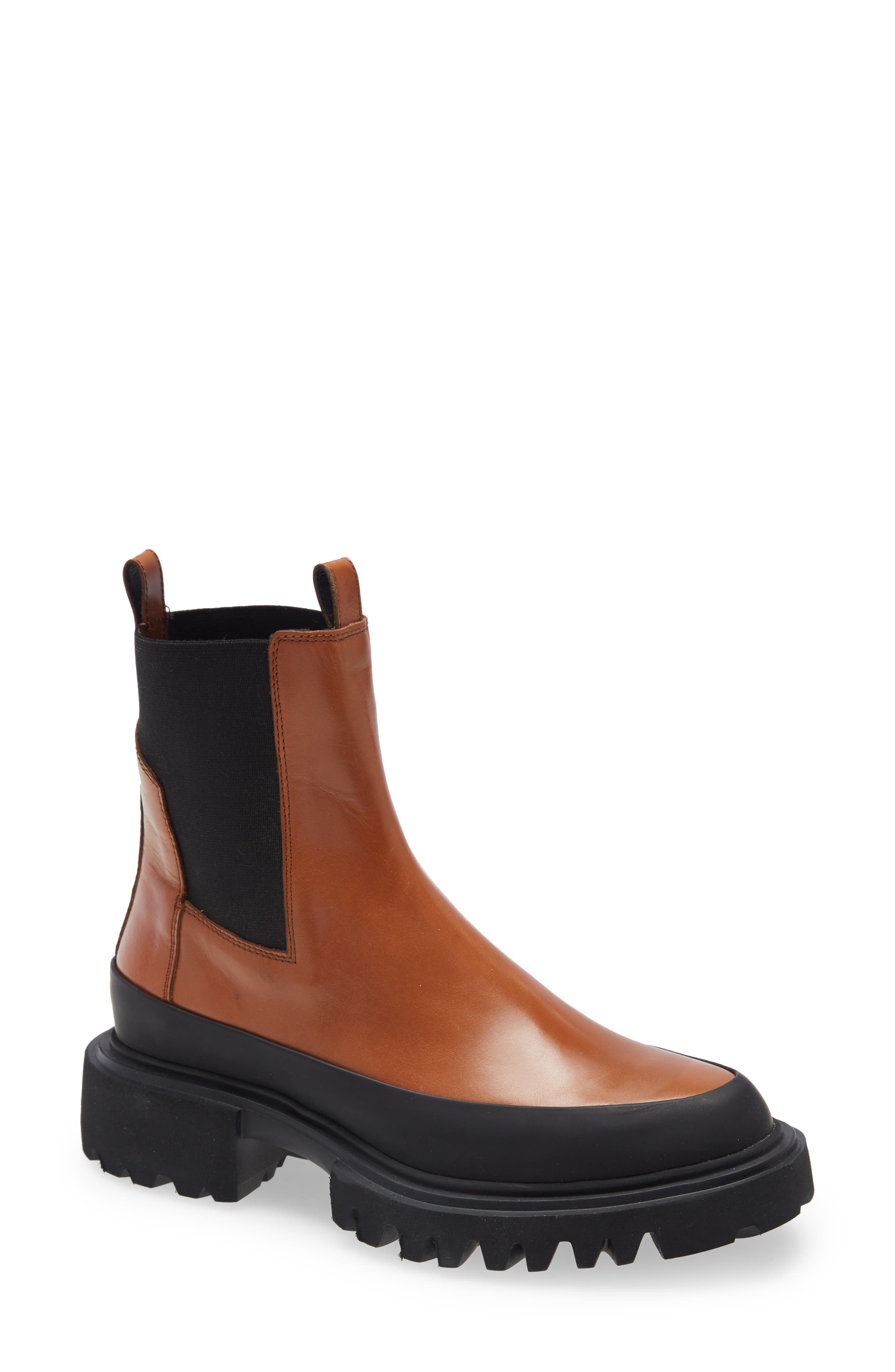 Harlee Lug Sole Chelsea Boot, Main, color, TAN